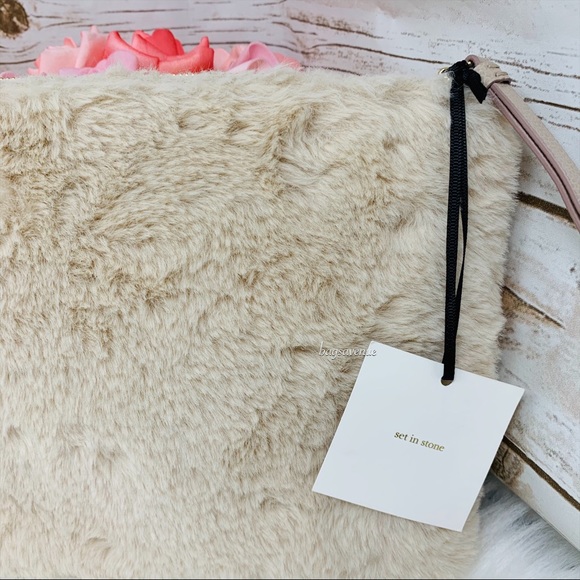 kate spade Bags Kate Spade Fuzzy Pouch Authentic New Poshmark